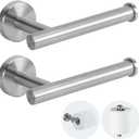 2-Piece Toilet Paper Holder - SUS 304 Stainless Steel Toilet Paper Holder Wall Mount, Toilet Paper Roll Holder for Bathroom, Kitchen, Washroom - Brushed Nickel
