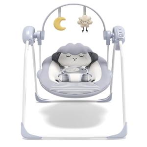 Baby Swings for Infants, Portable Baby Swing with 5-Speed, with Music and Timing for 0-9 Months 6-20 lbs