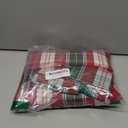 SASTYBALE Red and White Plaid Tablecloth, Rectangle Xmas Metallic Fabric Table Cloth Wrinkle Resistant Heavy Weight Polyester Table Cloths for Holiday Kitchen Dinning Tabletop(60" x 120")