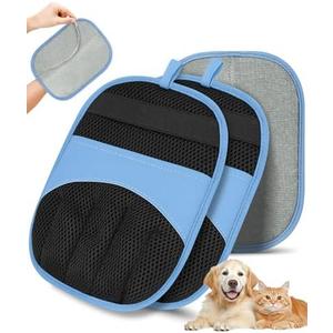 RZPTL Magic Brush Glove Pet Hair - 2 Pack Electrostatic Grooming Removal Gloves for Dogs and Cats, The Magic Brush Pure Path Yomi Pet Grooming Needs, Fur Remover for Furniture, Clothes (Blue)