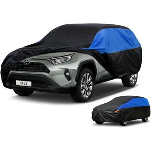 GUNHYI Toyota Car Cover Custom Fit Toyota RAV4/RAV4 Prime Waterproof All Weather, Lightweight Full Exterior Cover for Automobiles Outdoor Sun UV Rain Dust Snow Wind Protection.