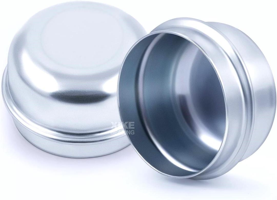 XIKE 2 Set 1.78" OD Trailer Bearings Dust Cap Grease Cap, Fits 3/4" Trailer Wheel Hub Axles.