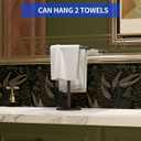 Stand Countertop Hand Towel Holder, Towel Rack Free Standing, Towel Bar Hanger for Bathroom Kitchen Black