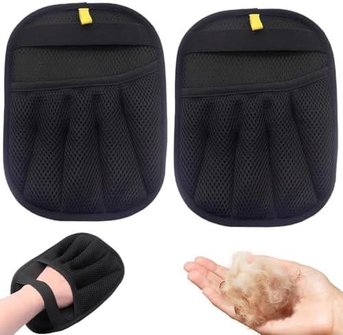 WESUN Pet Hair Removal Glove, Reusable Pet Hair Remover Glove, 2025 New Upgrade Efficient Grooming Gloves for Pet Hair, for Furniture, Carpet, Car Seat, Pet Grooming (1) 2 Pack