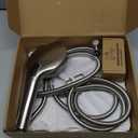 Hibbent 12'' All Metal CUPC Certified Shower Head, High Pressure Rainfall Shower Head, Handheld Showerhead Combo, 12'' Adjustable Extension Arm, 10-Spray, 71'' Hose, Showerhead Holder, Brushed Nickel