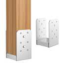 SPACEEUP 4x4 Post Base 2 Pcs, Internal 3.5" x 3.5" Post Anchor Adjustable Post Base Stainless Steel Concrete Post Anchor for Pavilion Deck Railing Support Decorative Anchor Plate