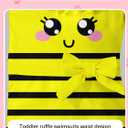 Girls One Piece Swimsuits Toddler Cute Ruffle Bathing Suits Quick Dry Beach Swimwear Size 2-7 Years (Yellow Bee)
