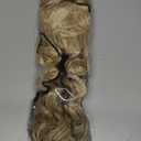 REECHO 24" Ponytail Extension Long Curly Claw Clip Ponytail Extension Jaw Clip in Pony Tails Natural Synthetic Hairpiece for Women Daily, Medium Blonde with Blonde Highlights