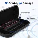 LXFEIFANTECH Slim Carrying Case Compatible with Nintendo Switch 2 2025, Hard Shell Travel Case with 12 Game Card Slots & Screen Protector Mat , Portable Hard Shell Storage Bag, Black