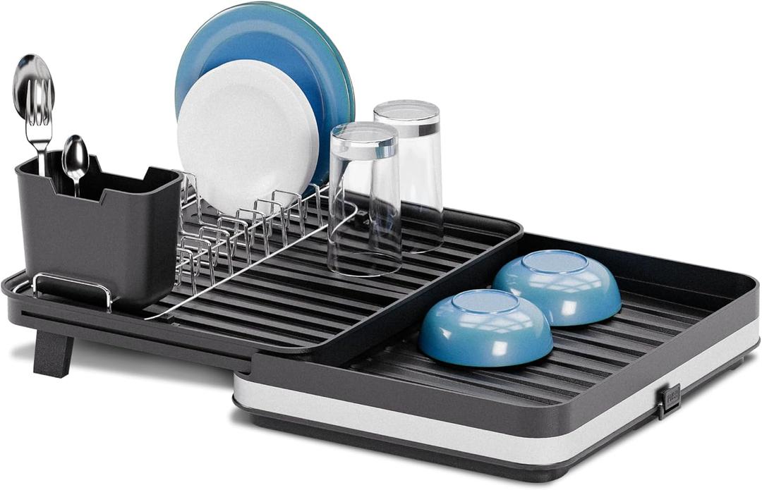 Home Zone Living Dish Drying Rack for Kitchen Counter, Large