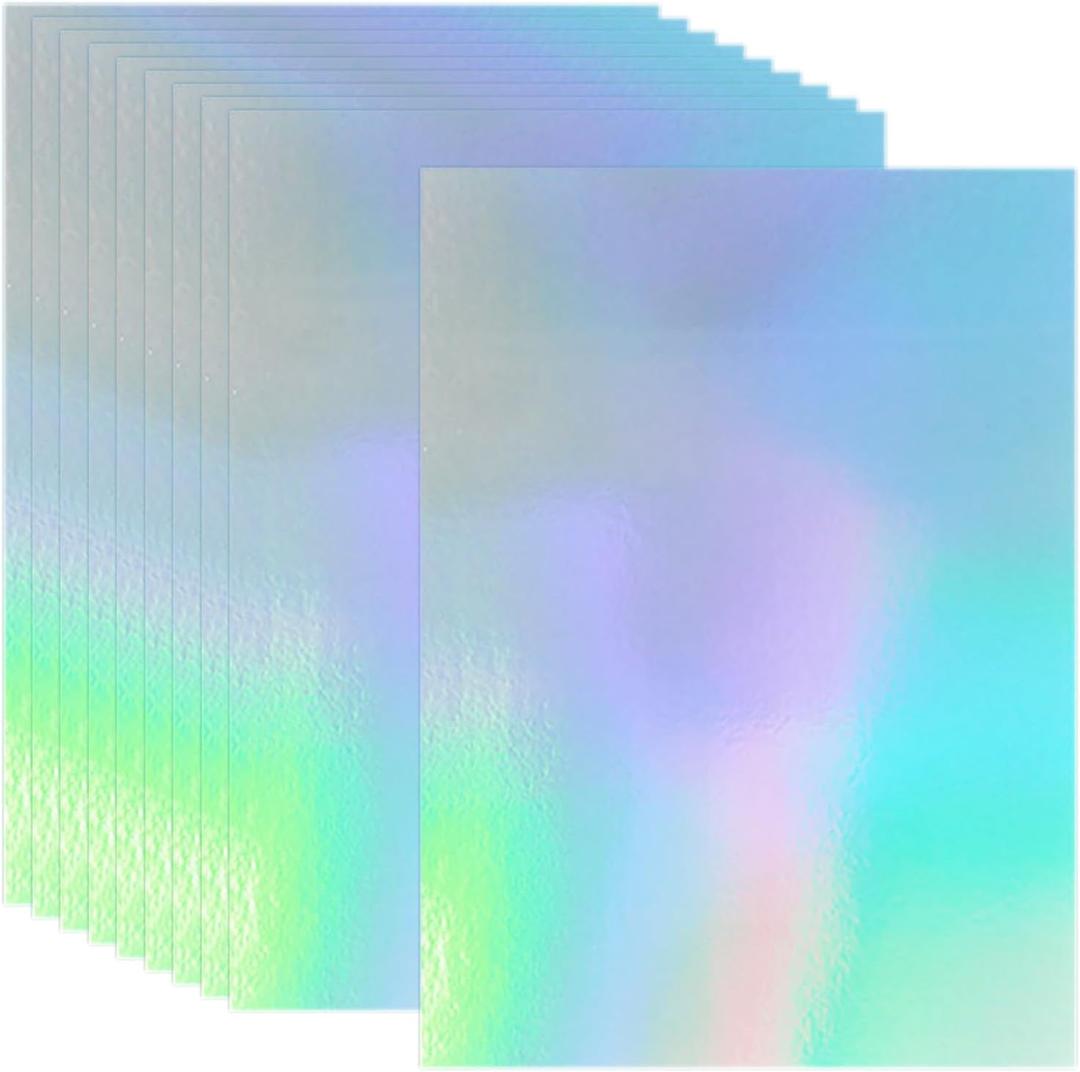 30 Sheets Holographic Cardstock, 8.5" x 11" Shiny Iridescent Mirror Paper Thick Card Stock Paper for Crafts, Card Making, Party Decoration, Scrapbook Supplies