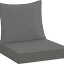 downluxe 22x22 Outdoor Chair Cushions, Waterproof Fade Resistant Patio Furniture Cushions with Handle & Removable Cover, Deep Seat Outdoor Cushions for Sofa, Couch and Patio Chairs, Dark Grey