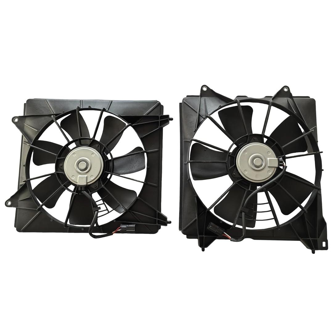 Pack of 2 AC Cooling Radiator Fan Assembly Left & Right Set Compatible with 2008-2012 Honda Accord 2.4L # HO3113123 611130 621-357
