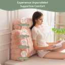 HIGOGOGO Headboard Pillow Twin,Ultra-Soft Wedge Pillow with a Cylindrical Neck Pillow,Memory Foam Filling,Back Support Pillows for Bed Sitting Up, Reading & Working, Removable Cover, 39.4"x19.7"