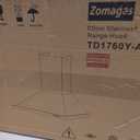 24 Inch Range Hood, Wall Mount Vent Hood in Stainless Steel with Ducted/Ductless Convertible Duct, 3 Speed Exhaust Fan, Energy Saving LED Light, Push Button Control, 2 Pcs Baffle Filters