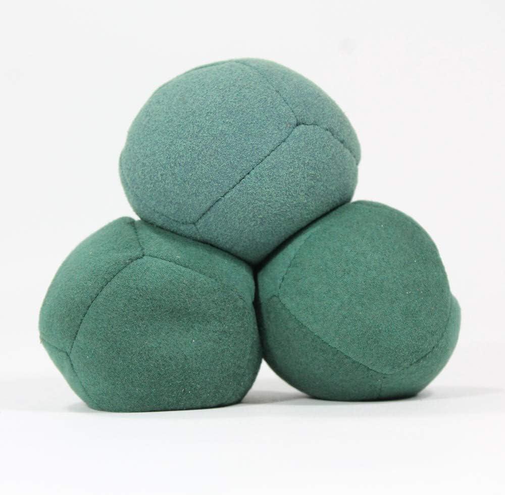 Zeekio Thud Juggling Ball Set - Lightweight 90g Beanbag Ball - Super Soft - Green 3pcs