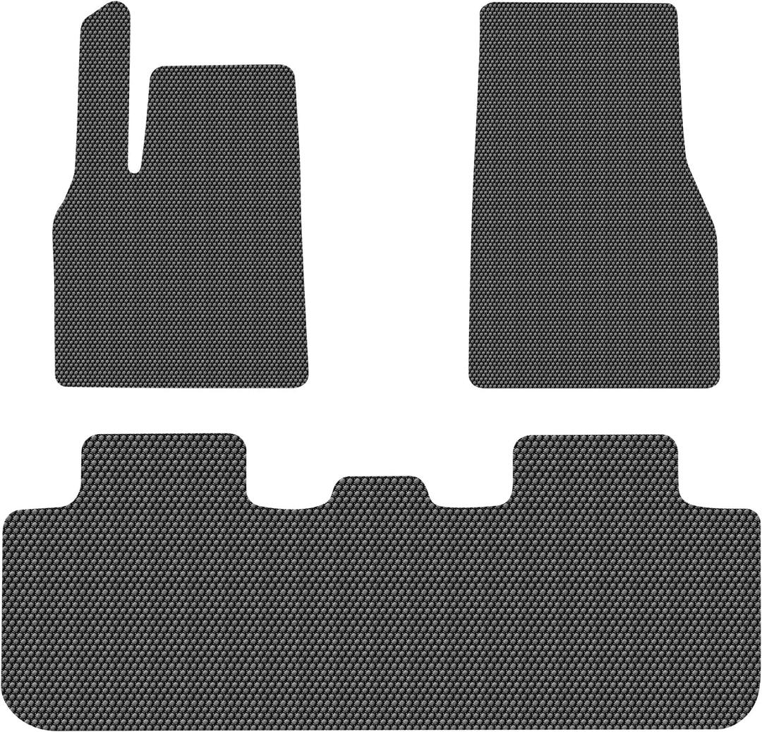 Floor Mats Compatible for New Tesla Model Y Juniper 2025 2026 TPE Floor Liner All Weather Car Interior Accessories (Black)