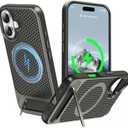 for Magnetic Heat Dissipatio case for iPhone 17, for MagSafe, Cooling Drop Protection, Adjustable Kickstand case, Ice Armour Cool Matte Material - Grey