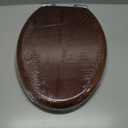 Angel Shield Elongated Wood Toilet Seat with Quiet Close,Easy Clean,Quick-Release Hinges(Elongated,Dark Walnut)