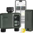 WiFi Water Timer for Garden Hose, Sprinkler Timer 2 Zone, 984ft RF Range, Smart Lawn Watering System with WiFi Irrigation Controller, APP/Voice Control, Automatic Irrigation/Rain Delay/Manual Watering