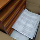 Bamboo Spice Rack Organizer with 28 Glass Spice Jars 4 oz Set Cherry Stain