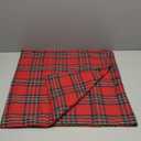 AQOTHES Pack of 2 Christmas Plaid Decorative Throw Pillow Covers Scottish Tartan Cushion Case for Farmhouse Home Holiday Decor Red and Green, 20 x 20 Inches