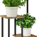 AZERPIAN Plant Stand 4 Tier Indoor Metal Flower Shelf for Multiple Plants Corner Tall Flower Holders for Patio Garden Living Room Balcony Bedroom, Black (4 Tier-Black)