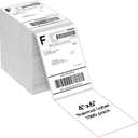 MaxGear 4" x 6" Direct Thermal Labels, 1000 Fanfold Labels, for Shipping & Mailing, Perforated White, Commercial Grade with Permanent Adhesive, Compatible with Most Thermal Printers, 1 Stack