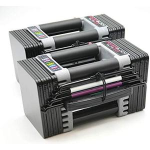 PowerBlock Elite EXP Adjustable Dumbbells, 1 Set Stage 1, 5-50 lb. Dumbbells, Durable Steel Build, Innovative Workout Equipment, All-in-One Dumbbells, Expandable with Expansion Kits