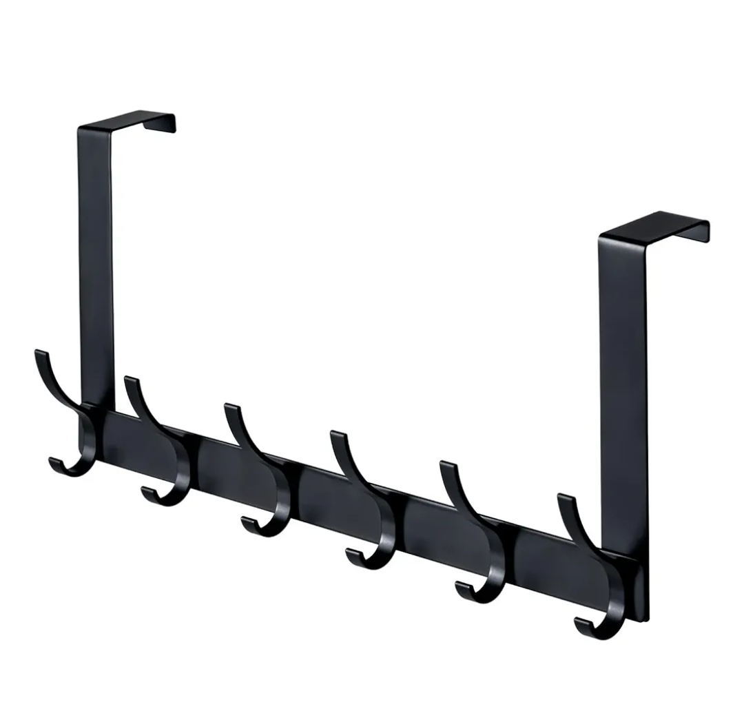 BOOMIBOO Over The Door Hooks, Sturdy Door Hanger, Towel Rack Towel Hooks for Bathroom 12 Hooks Large Over The Door for Bathroom, Bedroom，Kitchen