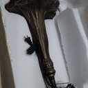 Table Lamp Base Replacement, Only for 20 Inch Tiffany Style Stained Glass Lampshade Pole Height 27 Inch Bronze Finished Alloy Desk Lights Base with 3 Lights