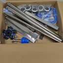 Rolling IV Pole with Tray - 2 Pack Stainless Steel 4 Hooks IV Stand with Wheels Height Adjustable for Clinic Home Care