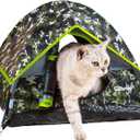 GDanes Camouflage Cat Tent, Cat House Bed for Indoor Cats with Soft Pad
22 x 22 x 16 Inch, Portable Small Dogs House, Built-in Soft Cushion, Ventilated & Easy to Monitor Pets