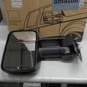 SCITOO Towing Mirrors Fit Chevy GMC Exterior Accessories Mirrors Fit 1999-2007 Chevy/GMC Silverado/Sierra 1500 2500HD 3500HD with Convex Glass Manual Controlling and Telescoping Features