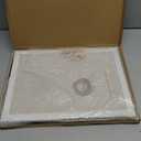 DOLLAR BOSS Bulletin Boards with Linen 1-Pack 16''X 12'' Double-Sided Cork Board for Walls Wood Framed Bulletin Boards, Small Pin Board for Home Kitchen Office Decorative Hanging 10 Pushpins (White)