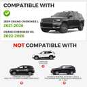Roof Rack Cross Bars Compatible with Jeep Grand Cherokee L 2021-2026 3-Row & WL 2022-2026 2-Row, Heavy Duty 300 LBS Lockable Aluminum Crossbars, Anti-Theft Rooftop Cargo Carrier for Bike, Kayak, Ski