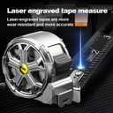 Tape Measure 25ft, Stainless Steel Retractable Tape Measure, Waterproof & Rustproof Steel Measuring Tape with Hollow Design for Renovation, Construction, Carpentry (25')
