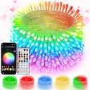 Smart Color Changing Valentines Day Lights with Remote & App Control, 66FT 200LED RGB Light with Timer, Music Sync Multiple Modes Twinkle Christmas Light Waterproof Indoor Outdoor Valentines Day Decor