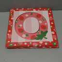 chiazllta 3Pcs Strawberry 1st Birthday Party Decorations Supplies Strawberry Themed One Balloon Boxes Backdrop Blocks Decor Berry First Red One Birthday Party Decoration for Kids Girls Baby Shower