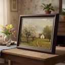 Framed Farmhouse Landscape Canvas Wall Art Vintage French Country Spring Natural Scenery Paintings Pictures Wall Decor Posters Printed Artwork Home Decoration