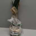 Artificial Snake Plant 22.5" Faux Agave Fake Sansevieria Artificial Potted Plants for Indoor and Outdoor Home Office Dcor (White Pot)