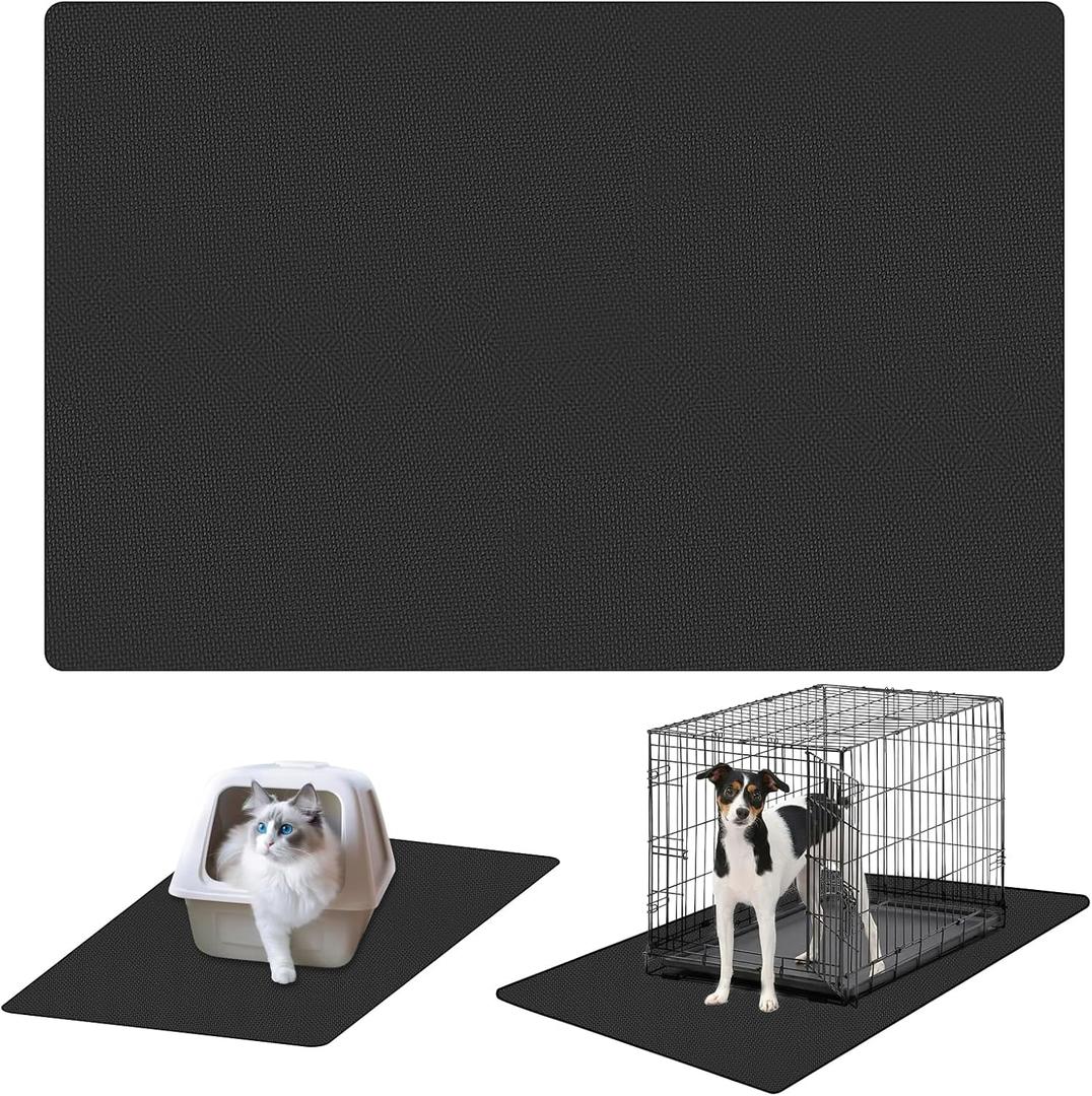Dog Crate Mat Liner，Washable Pee Pads , Absorbs Urine - Waterproof Under Mat Floor Protector Reusable -Dog Crate Pad Ideal for Floor Protector (29" x 48", Count, 2)