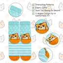 5 Pairs Womens Socks Funny Dog Socks Compatible with Chalier Cozy Cute Animal Ladies Sock Gifts for Women,One Size,Striped Cat