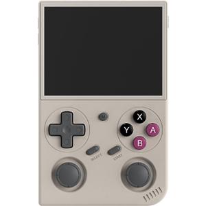 G350 Handheld Game Console , 3.5 Inch IPS Screen Linux System 3200 mAh Battery 4371 Games Preloaded , Portable Retro Video Games Console Support Wired Controller and Earphone (Gray)