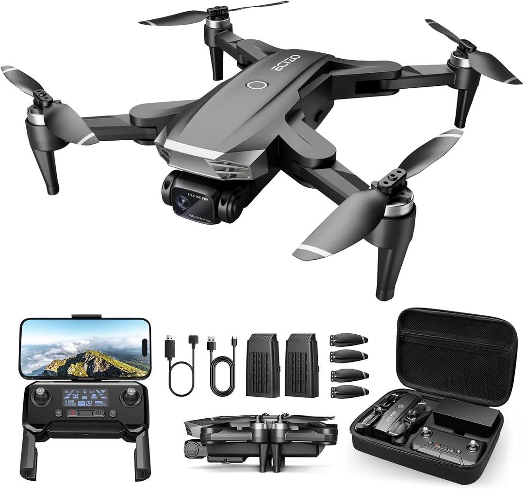 GPS Drone with Camera for Adults 4K, Auto Return Home, Brushless Motor, Follow Me, 5G FPV Transmission, Smart RC Quadcopter Drones for Beginners Kids, Long Flight and Distance, Under 250G (Black)