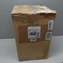 BARIEN 6 Pcs 12" x 9" x 6" Natural Water Hyacinth Woven Storage Baskets, Rectangular Wicker Basket with Built-in Handles, Woven Cube Storage Bin with Chalkboard Label Chalk Marker (Natural - Set of 6)