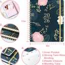 3 x 2026 Planner - Planner 2026, Weekly  Monthly Planner, 9" x 11", Jan. 2026 - Dec. 2026, with Thickened Hardcover, Twin - Wire Binding, 12 Monthly Tabs, 21 Notes Pages, Elastic Closure, Back Pocket