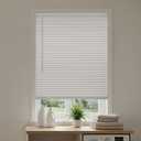 DEZ FURNISHINGS Premium Cordless 1" Room Darkening Vinyl Mini Blinds, 26.5" W x 48" H, White