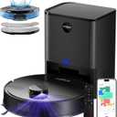 MONSGA Robot Vacuum and Mop Combo, 5000Pa Robotic Vacuum with 3.5L Self Emptying Station, Lidar Navigation Robot Vacuum Cleaner, 180mins Runtime, APP/Remote/Voice Control, for Hard Floors and Carpets (Black)