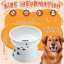 Teenyyou 2 Pack Elevated Dog Bowls Cute Ceramic Raised Dog Bowl Nonslip Elevated Water Bowl for Dogs, Dishwasher and Microwave Safe